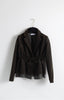 Heavy wool blazer with drawstring - NEW